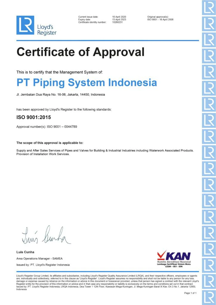 ISO Certificate